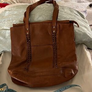 Vilenca Holland Beautiful Brown Leather Tote Bag